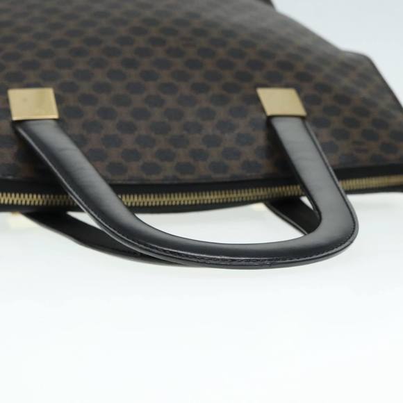 CELINE Macadam Canvas Hand Bag PVC Black Auth 90827 - Picture 7 of 16